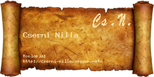 Cserni Nilla névjegykártya